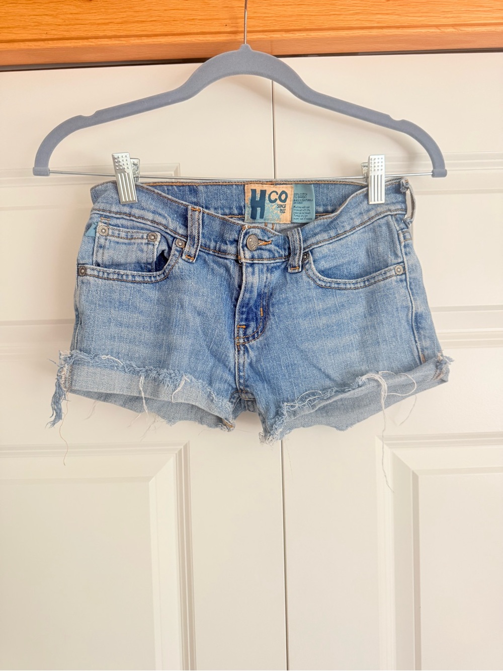 Y2K grail Hollister Light Blue Distressed Denim Cutoff Shorts